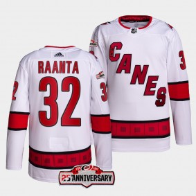 Carolina Hurricanes 25th Anniversary Antti Raanta #32 White Jersey 2022-23 Authentic Away
