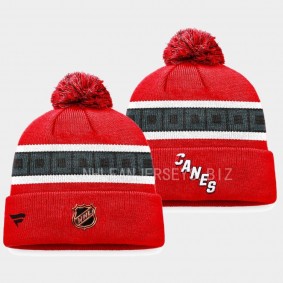 Men Carolina Hurricanes Special Edition 2.0 Red Cuffed With Pom Knit Hat