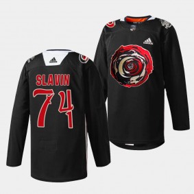 Carolina Hurricanes 2024 Black Excellence Jaccob Slavin #74 Black Jersey Limited Edition