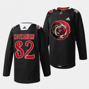 Carolina Hurricanes 2024 Black Excellence Jesperi Kotkaniemi #82 Black Jersey Limited Edition