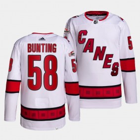 Carolina Hurricanes Authentic Pro Michael Bunting #58 White Jersey Away